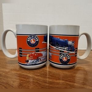 2006 Sherwood Brands LIONEL TRAINS Coffee Mugs Cups Collectible  Set Of 2